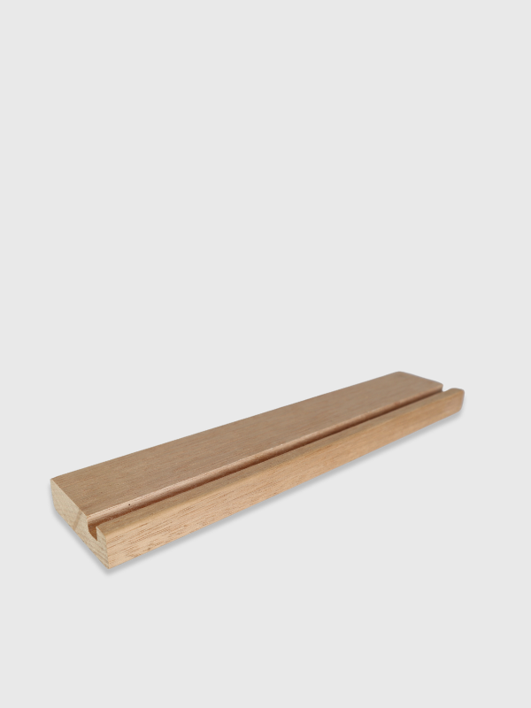 Houten tegelhouder voor 3 tegels