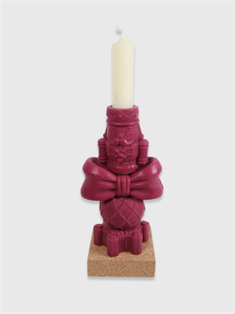 Stapelkaars kerst editie 'Burgundy' groot