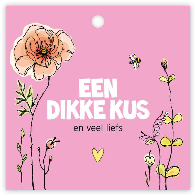 Een dikke kus en veel liefs dubbelkaartje