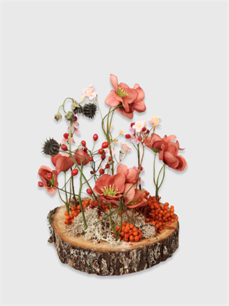 Boomstamschijf 'Autumn Vibes' oranje